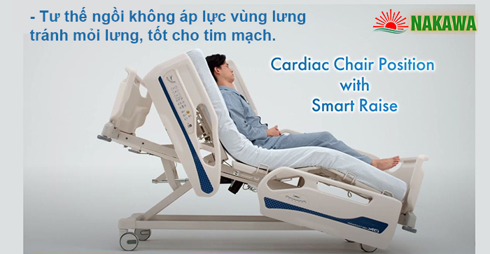 Tư thế ngồi giảm áp lực của giường Paramount Bed A6